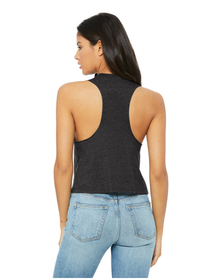 Love Ladies Racerback Cropped Tank Top